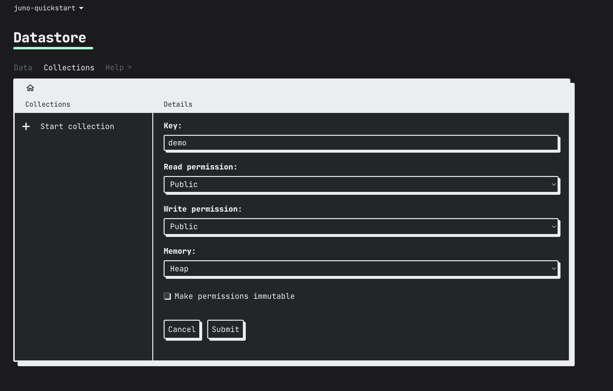 Satellite datastore settings